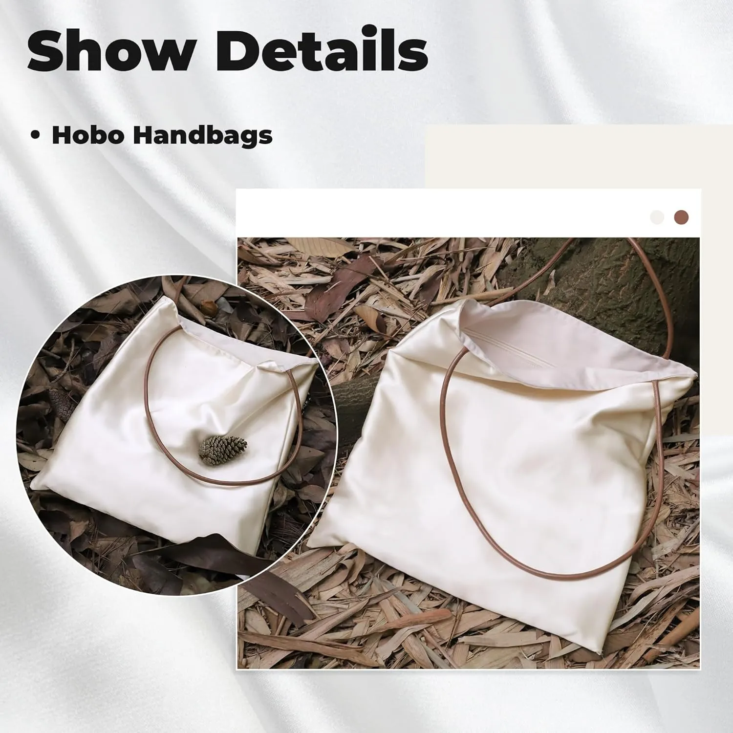 DGAZ Silk Designer Bags for Women, Luxury Tote Bag with Zipper, Large Shoulder Hobo Bags