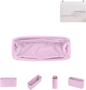 DGAZ Silk Purse Organizer Insert Fits Hermes Verrou Bags, Silky Smooth Bag Organizer，Luxury Handbag & Tote Shaper(Mauve Sylvestre,Verrou 17)