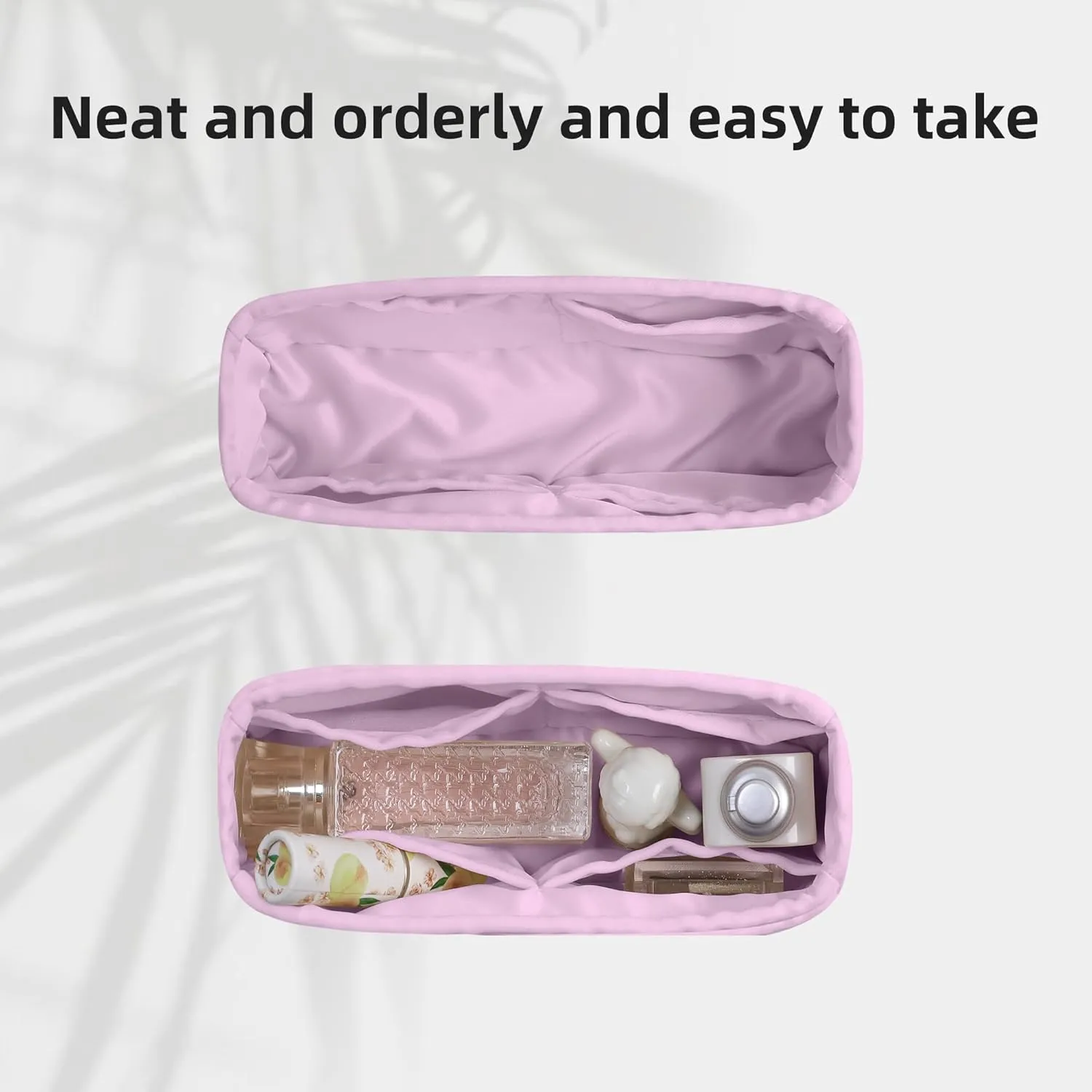 DGAZ Silk Purse Organizer Insert Fits Hermes Verrou Bags, Silky Smooth Bag Organizer，Luxury Handbag & Tote Shaper(Mauve Sylvestre,Verrou 17)