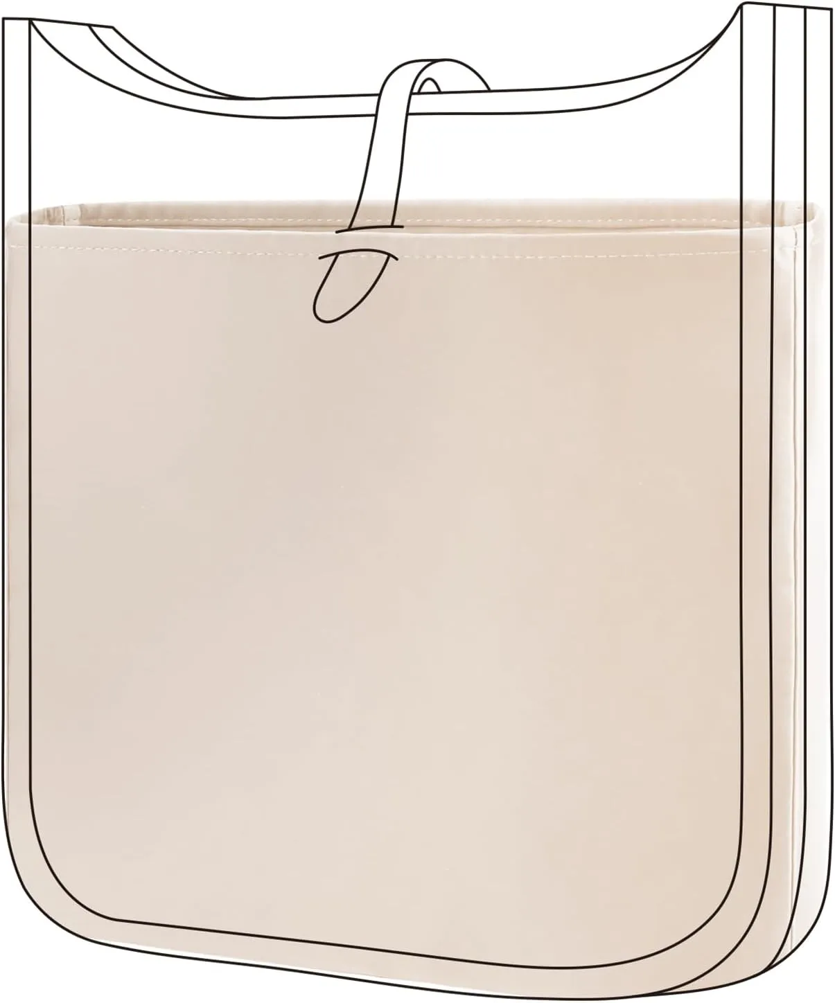 DGAZ Silky Purse Organizer Insert Fits Evelyne TPM/PM/GM/TGM Bags, Luxury Handbag & Tote Organizer, Simplicity bag organizer（Craie,PM）