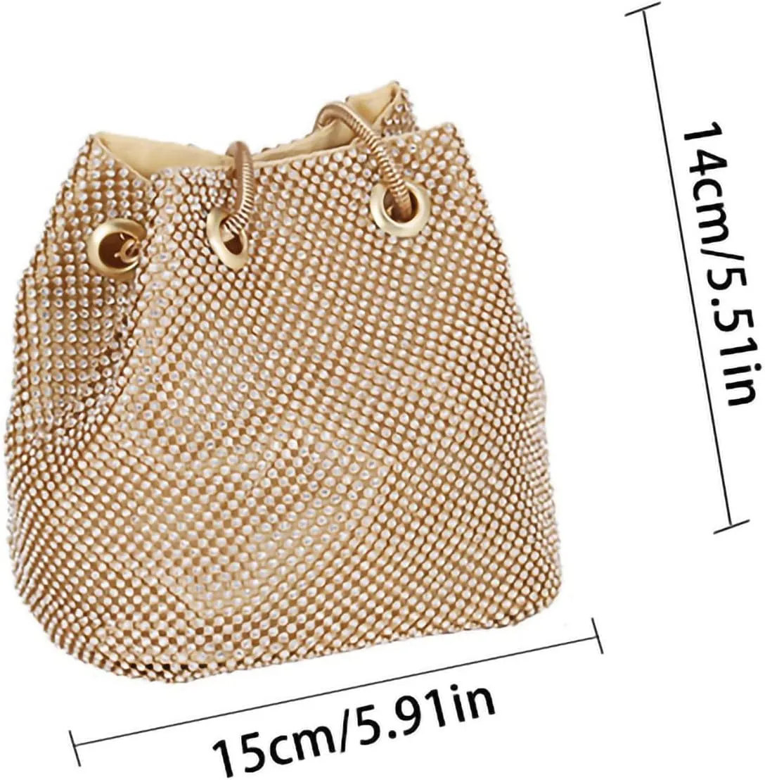 Dinner Party Bag Female Banquet Bags Dress Cheongsam Hold Bag Single Shoulder Crossbody Bag Diamond Studded (One Size)