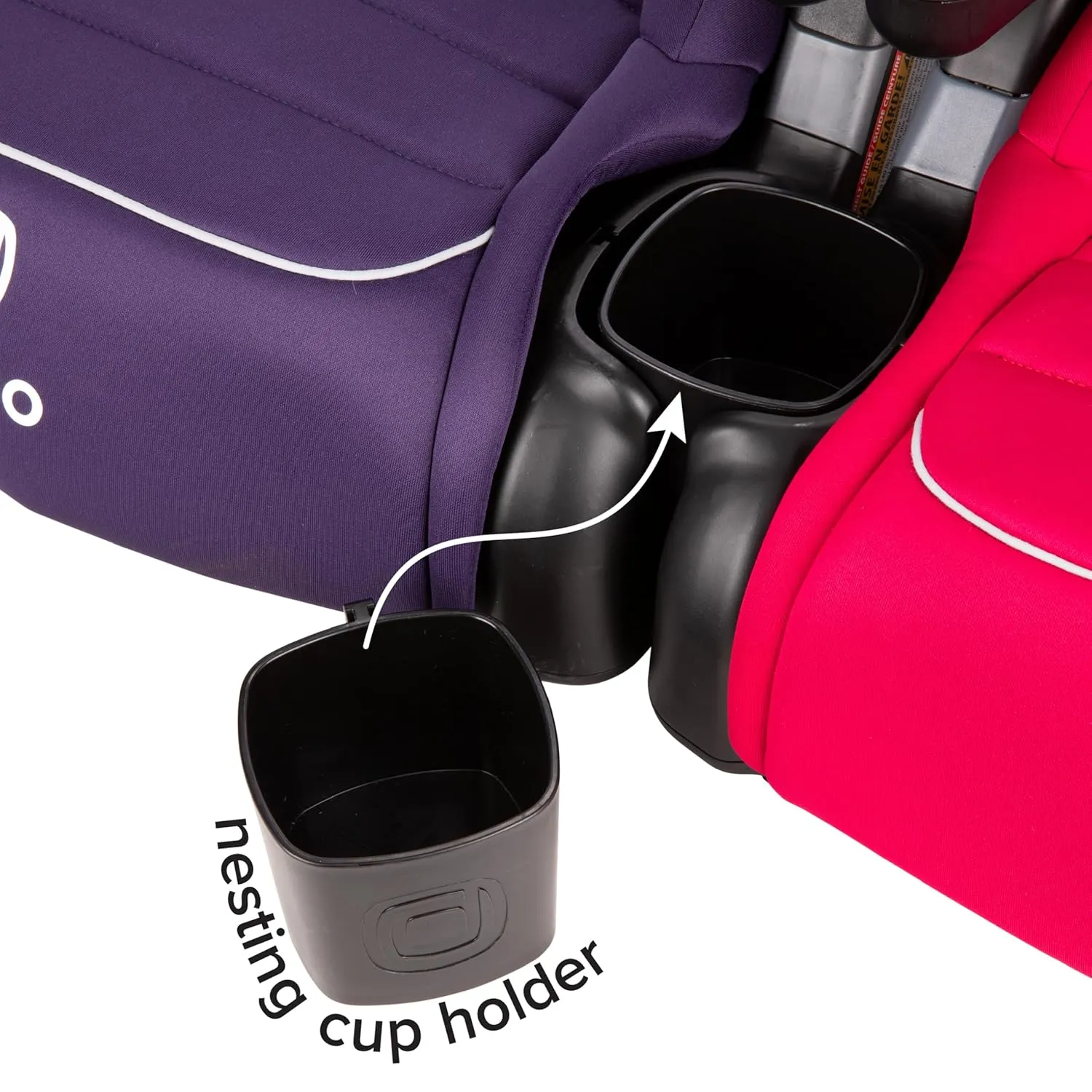Diono Connect3 R Backless Booster Pack of 2, Slim Fit 3-Across in Many Mid-Sized Sedans and SUVs, for Children from 40-120 lbs., Lightweight with Cupholder, Pink Cotton Candy
