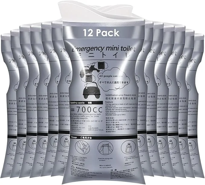 Disposable Urine Bags, 12/20 Pack Pee Bags for Travel for Women Men, Emergency Toilet Pee Bags, Portable Urinal Bag Vomit Bag for Traffic Jams, Camping, Hiking, Pregnant, Patient, Kids