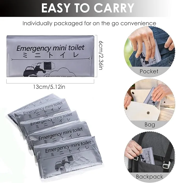 Disposable Urine Bags, 12/20 Pack Pee Bags for Travel for Women Men, Emergency Toilet Pee Bags, Portable Urinal Bag Vomit Bag for Traffic Jams, Camping, Hiking, Pregnant, Patient, Kids