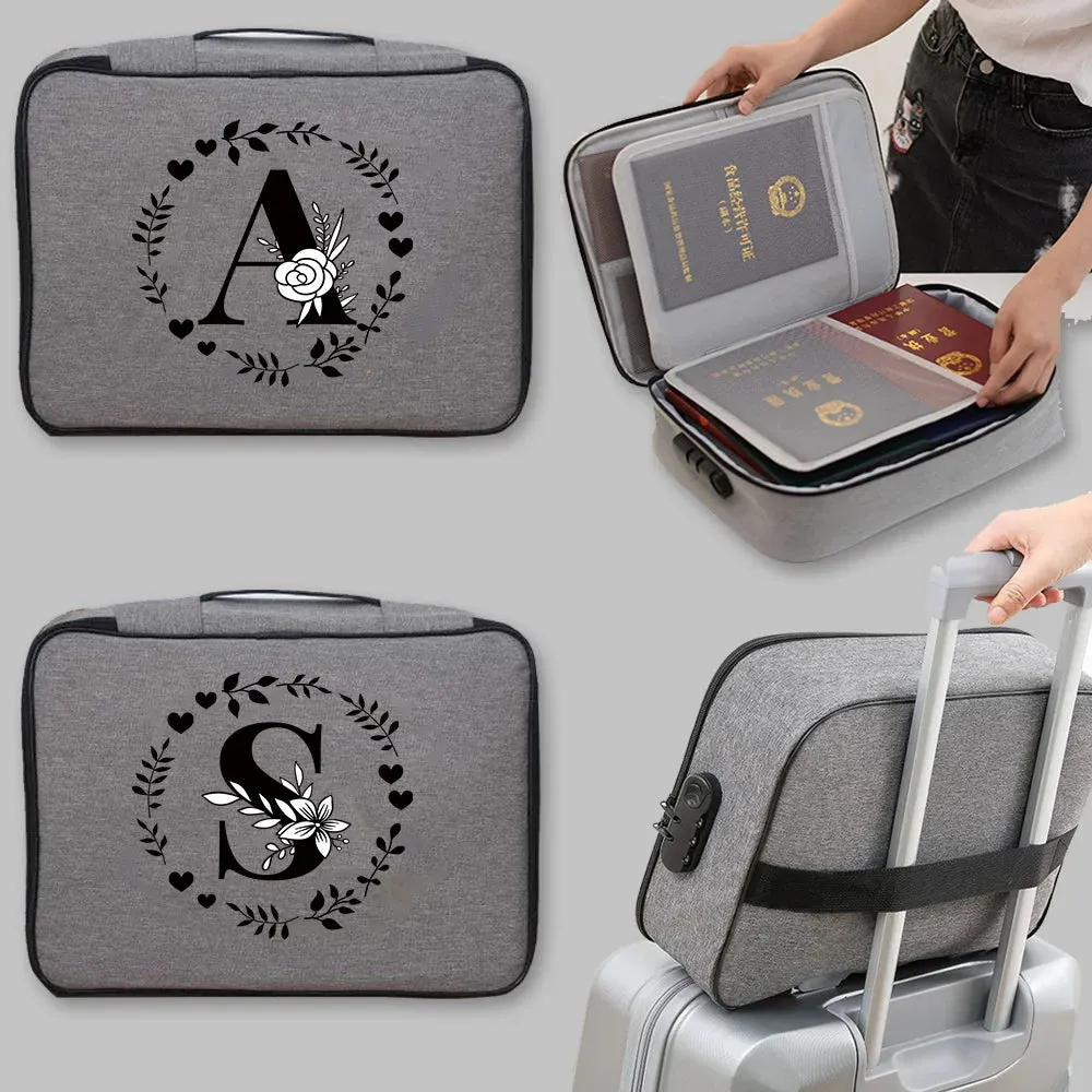 Document Storage Bag File Folder  Holder Credit Card Organizer Briefcase Trolley Case Handbag Waterproof Password Box