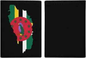 Dominica Map Flag Funny Passport Holder for Travel Slim Passport Cover Card Case Protector with Slot