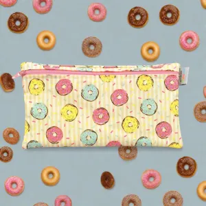 Donuts on Stripes Food Safe Personalized Reusable Bag