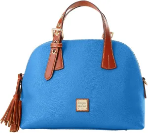 Dooney & Bourke Leather Satchel Bags for Women, Pebble Grain Aubrey Small Satchel Handbag with Crossbody Strap