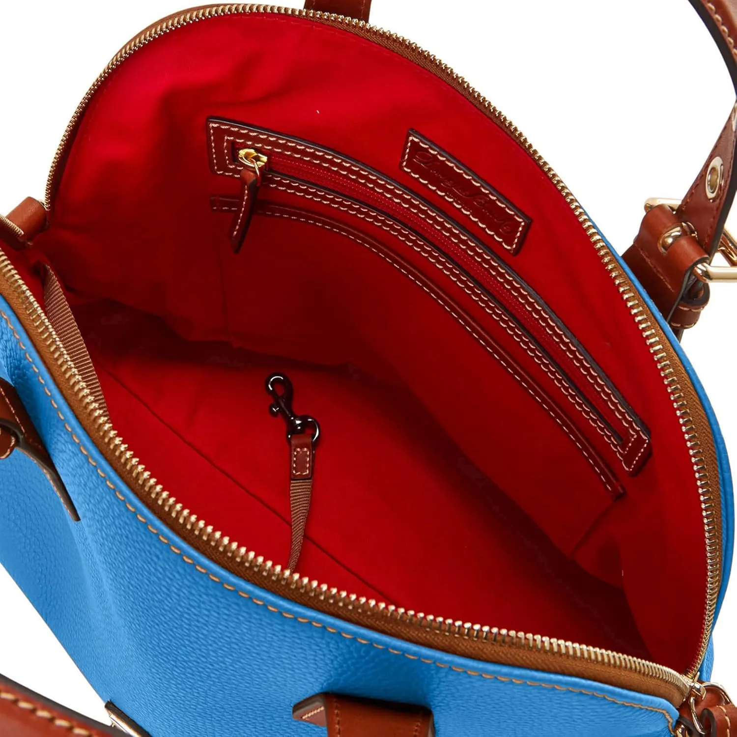 Dooney & Bourke Leather Satchel Bags for Women, Pebble Grain Aubrey Small Satchel Handbag with Crossbody Strap