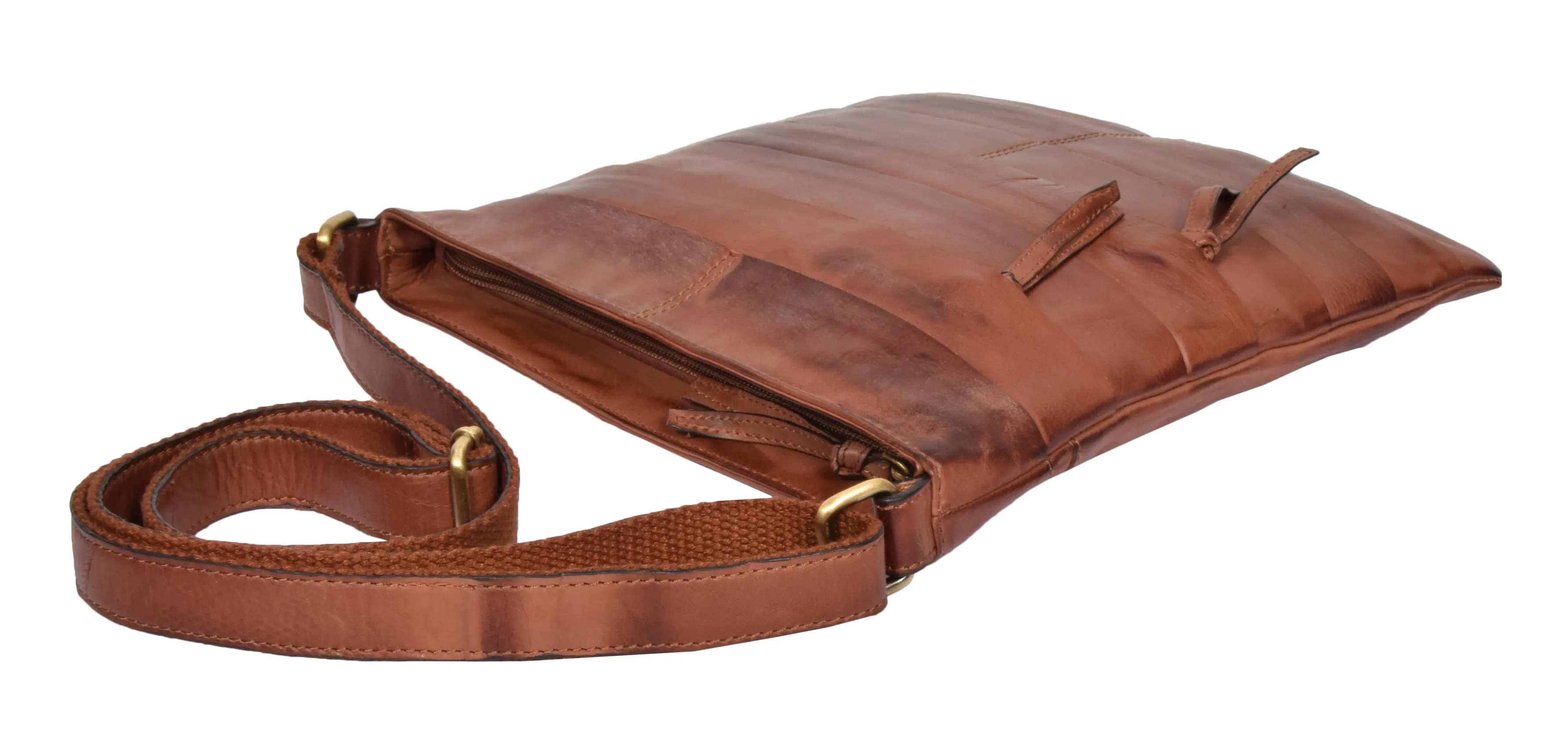 DR325 Vintage Leather Cross Body Pouch Tan