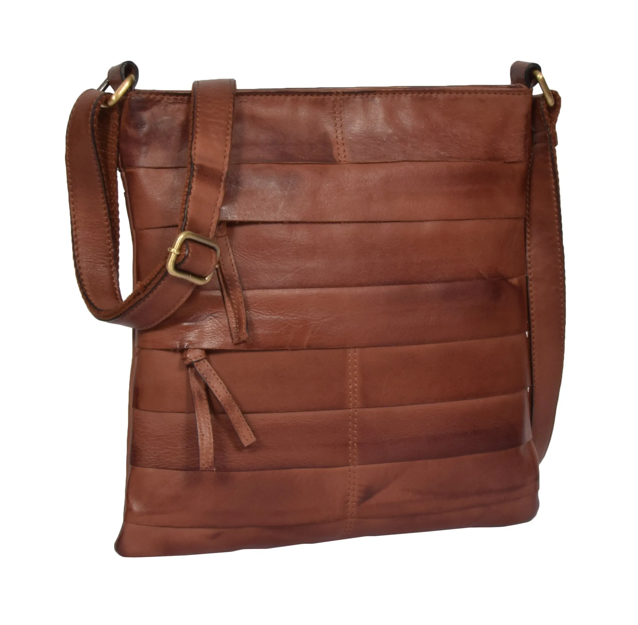 DR325 Vintage Leather Cross Body Pouch Tan