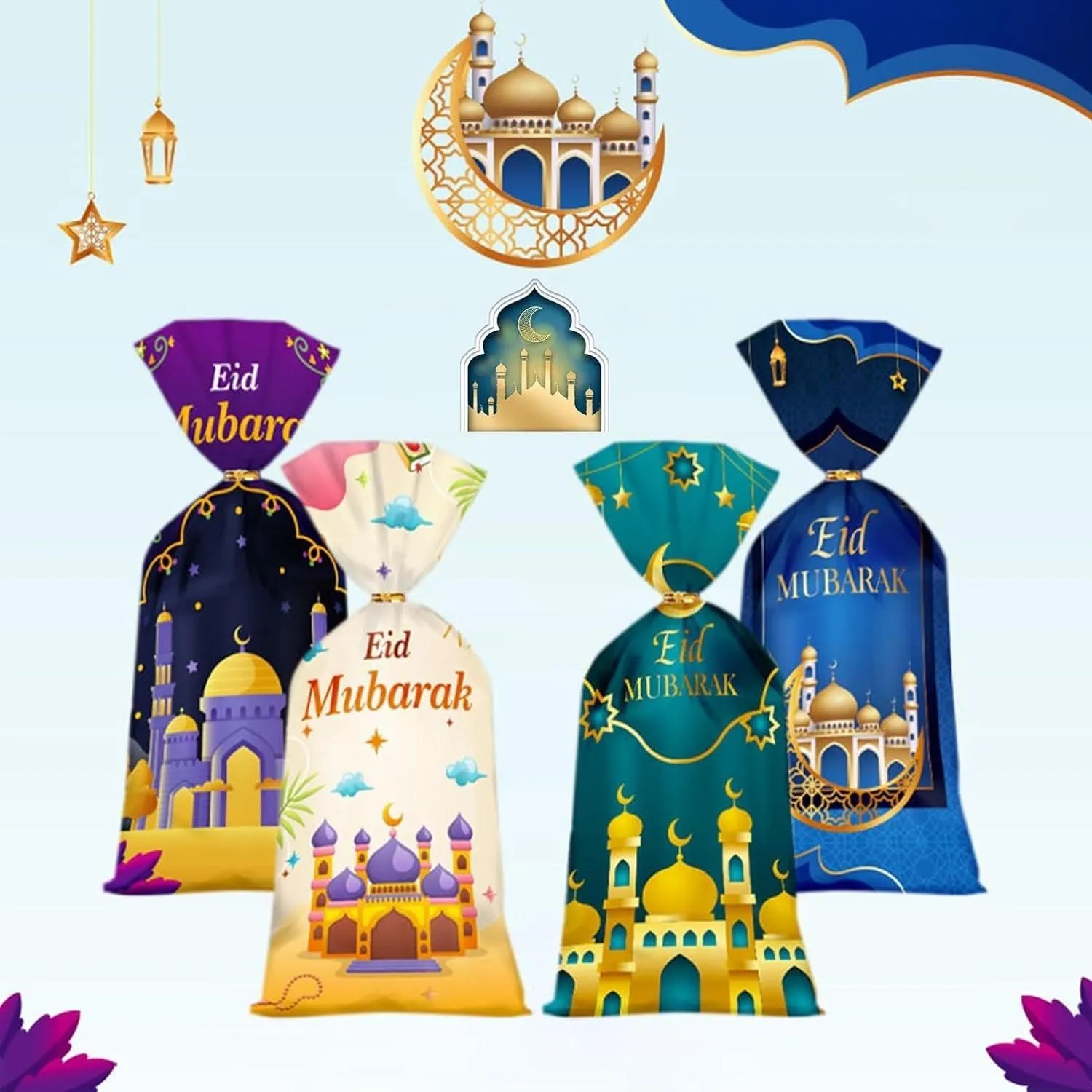 Eid Mubarak Gift Bags 150PCS