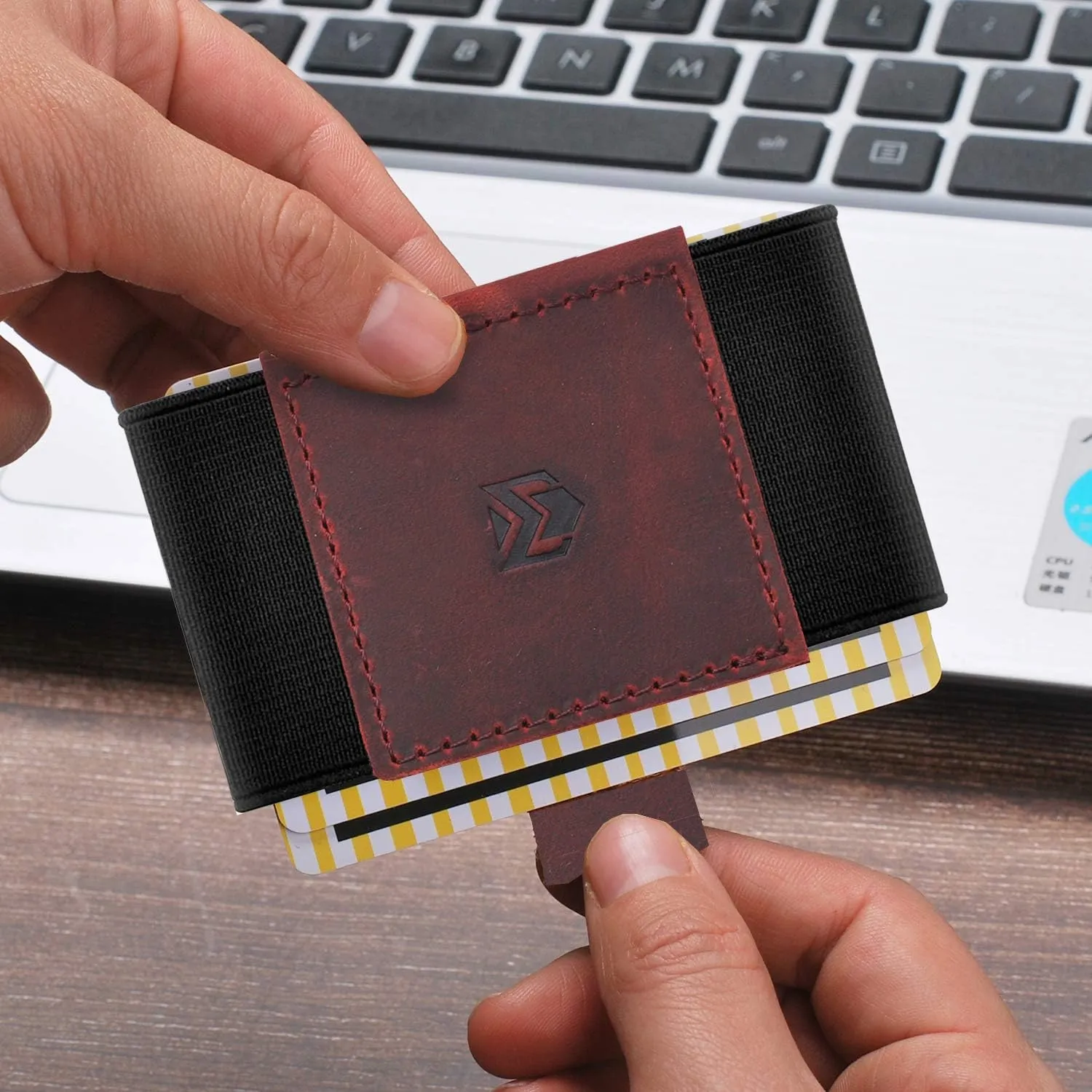 Elastic Slim Wallet - Small Minimalists Slim Front Pocket Credit Card Holder for Men & Women