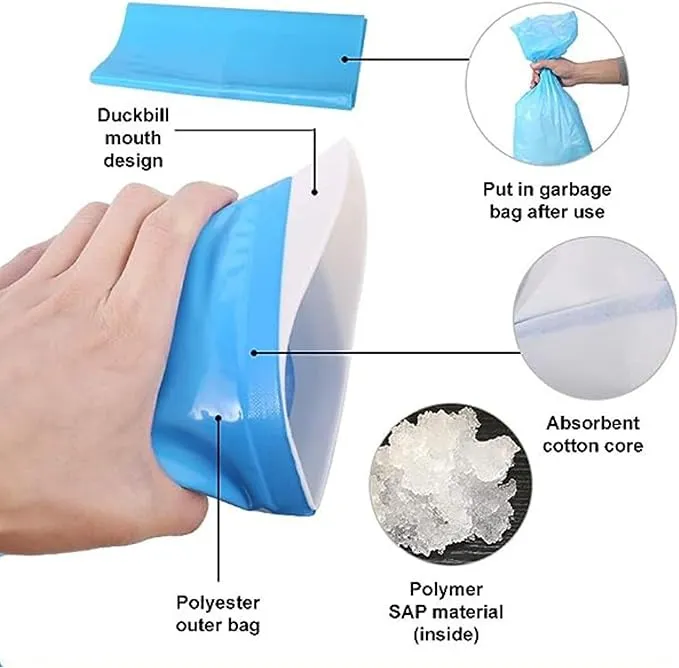 Emergency Urine Bags, 10 Pack 600ml Disposable Urinal Bags, Vomit Bags, Pee Bags Suitable for Travel, Camping, Traffic Jams, Patients