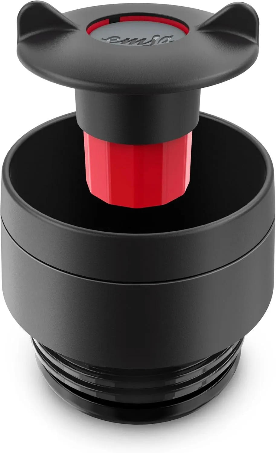 Emsa N20205 Travel Mug Classic Insulated Mug 0.36 Litres Comfort Screw Cap Stainless Steel 4 Hours Hot and 8 Hours Cold 100% Leak-Proof Dishwasher Safe 360° Drinking Opening Dark Grey