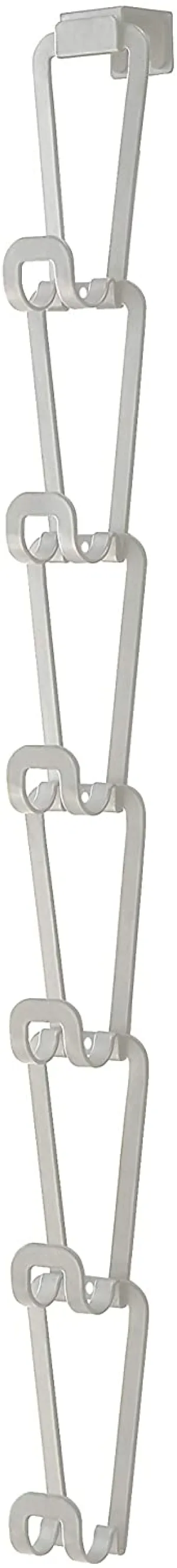 Enther home 6510 Chain Link Bag Holder-Closet Storage Hanging Organizer Rack, One Size, White