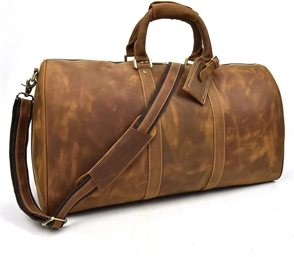 European and American Fashion Large Bags Large Capacity Men's Handbags Travel Bags Retro Luggage Satchels