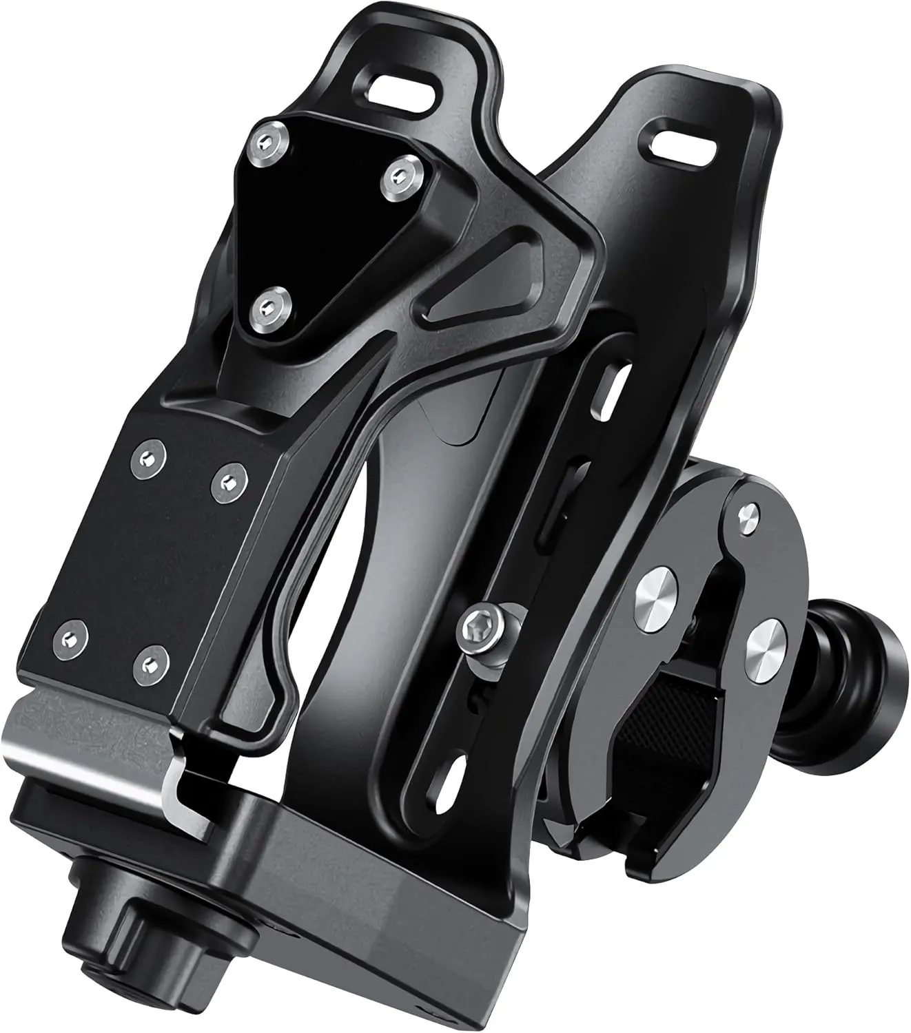 Extra Large Motorcycle ATV Cup Holder Anti Theft, Adjustable Water Bottle Holder for 1.96 – 3.6"" Water Bottle, for Motorcycle Bike Baby Stroller Wheelchair Golf Push Cart Marine Boat Tractor