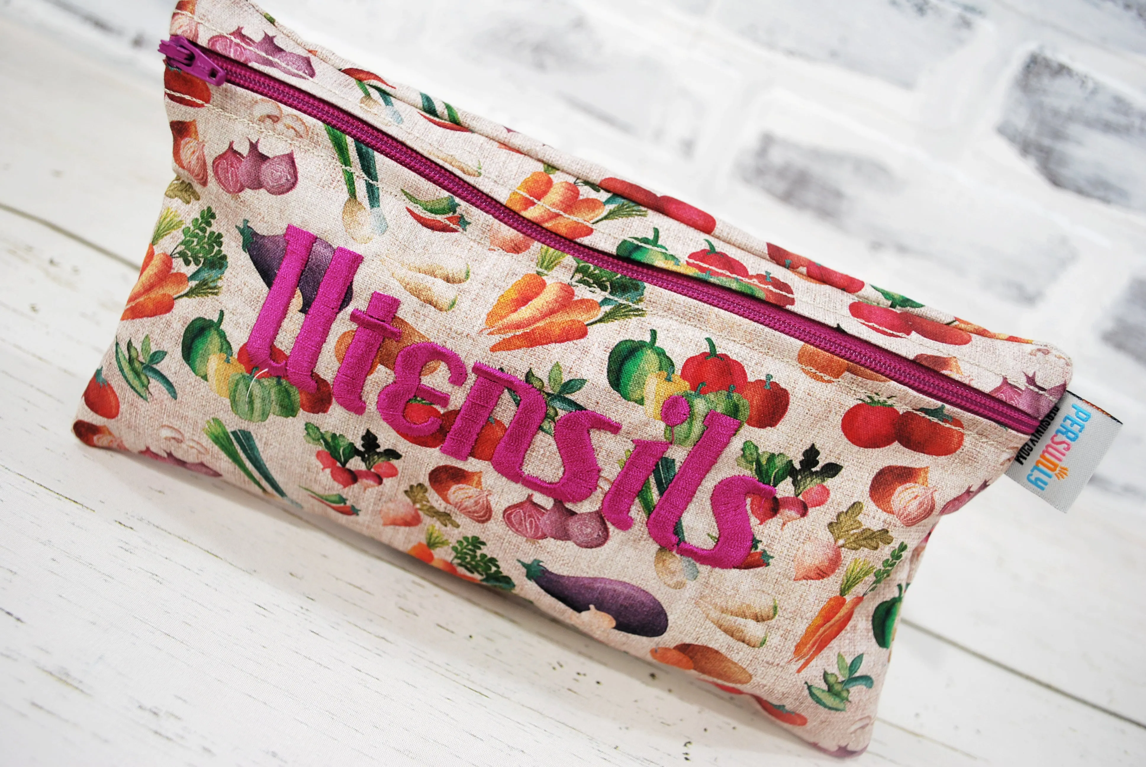 Farmhouse Vegetables Food Safe Personalized Reusable Bag