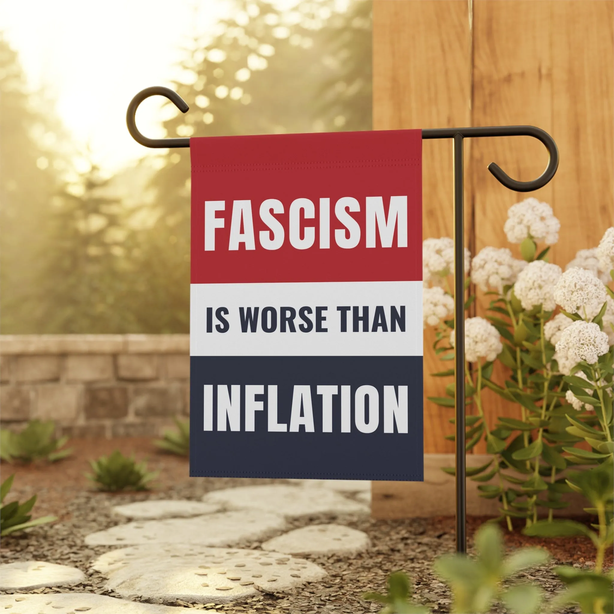 Fascism Is Worse Than Inflation Flag | Anti-Trump Protest Flag | Pro-Democracy Flag