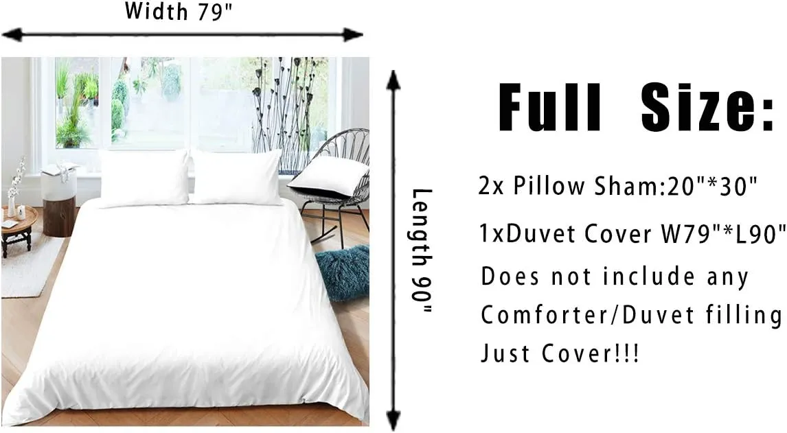 Feelyou Camper Duvet Cover Full Size Happy Camping Comforter Cover RV Camping Bedding Set Written Lettering Decor Bedspread Cover for Kids Boys Girls Adults 3Pcs