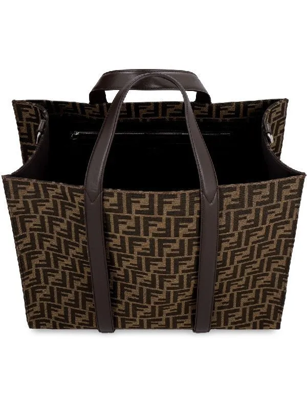 FF Jacquard Fabric Tote Bag