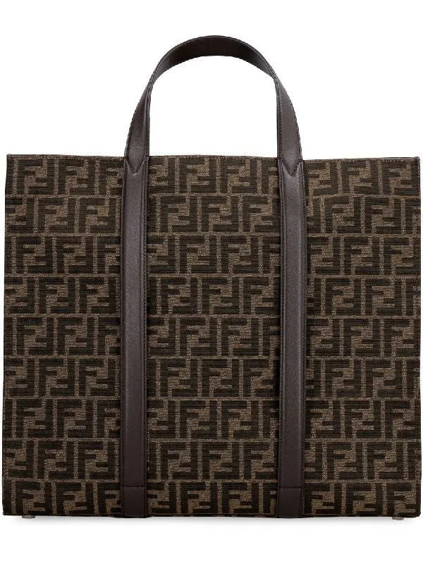 FF Jacquard Fabric Tote Bag
