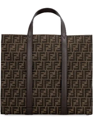 FF Jacquard Fabric Tote Bag