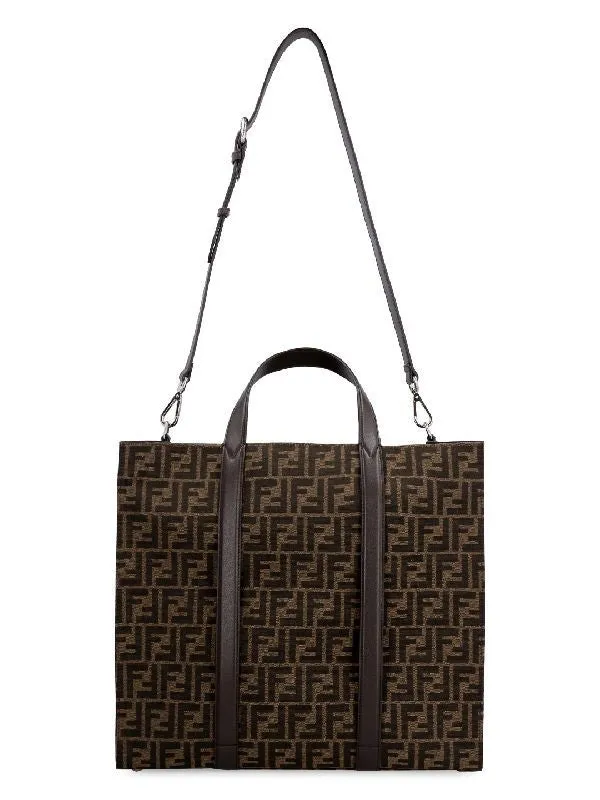 FF Jacquard Fabric Tote Bag