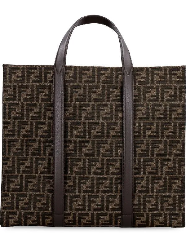 FF Jacquard Fabric Tote Bag