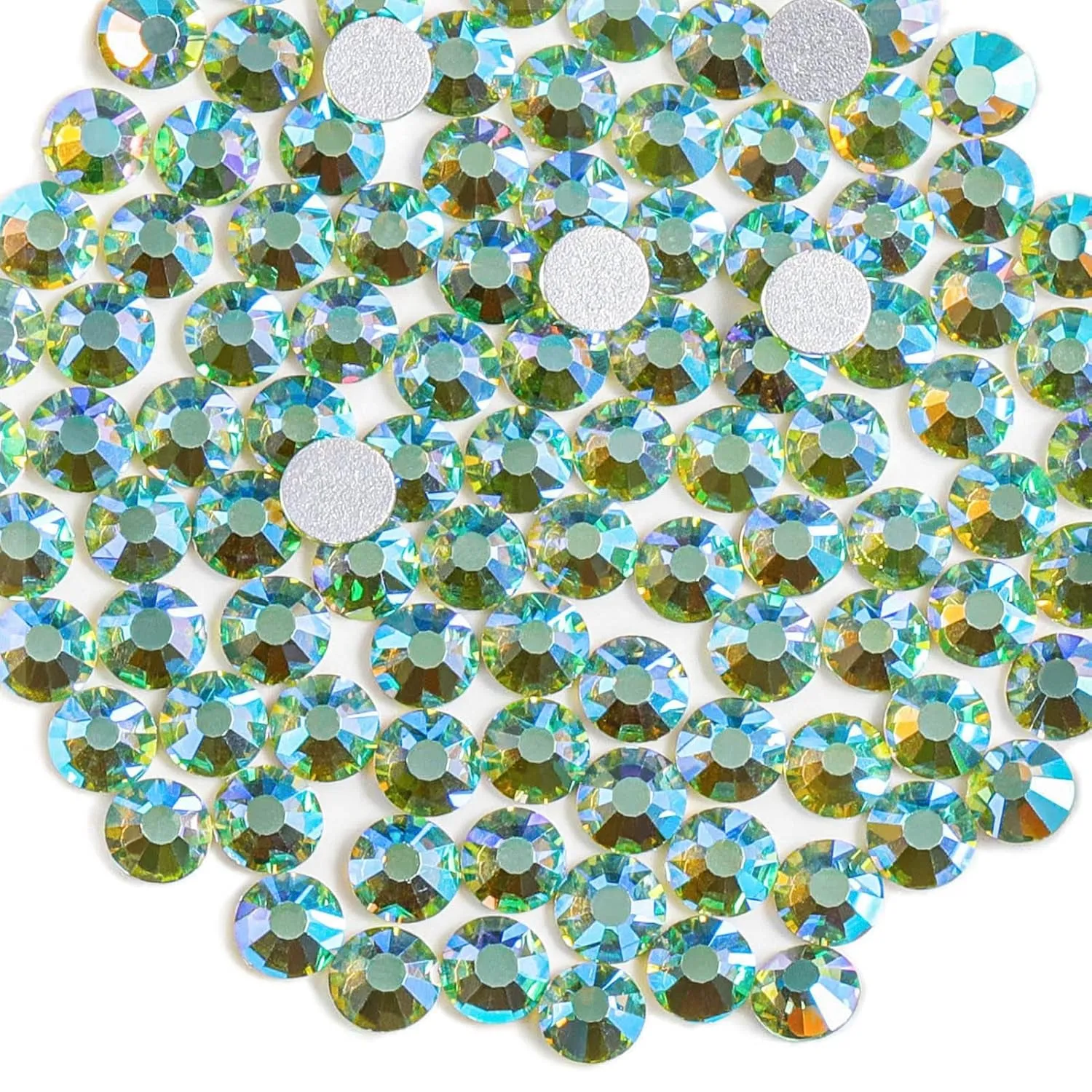 Flat Back Crystal Rhinestones round Gems for Nail Art and Craft Glue Fix, Crystalab (4.6-4.8Mm) Ss20/1440Pcs