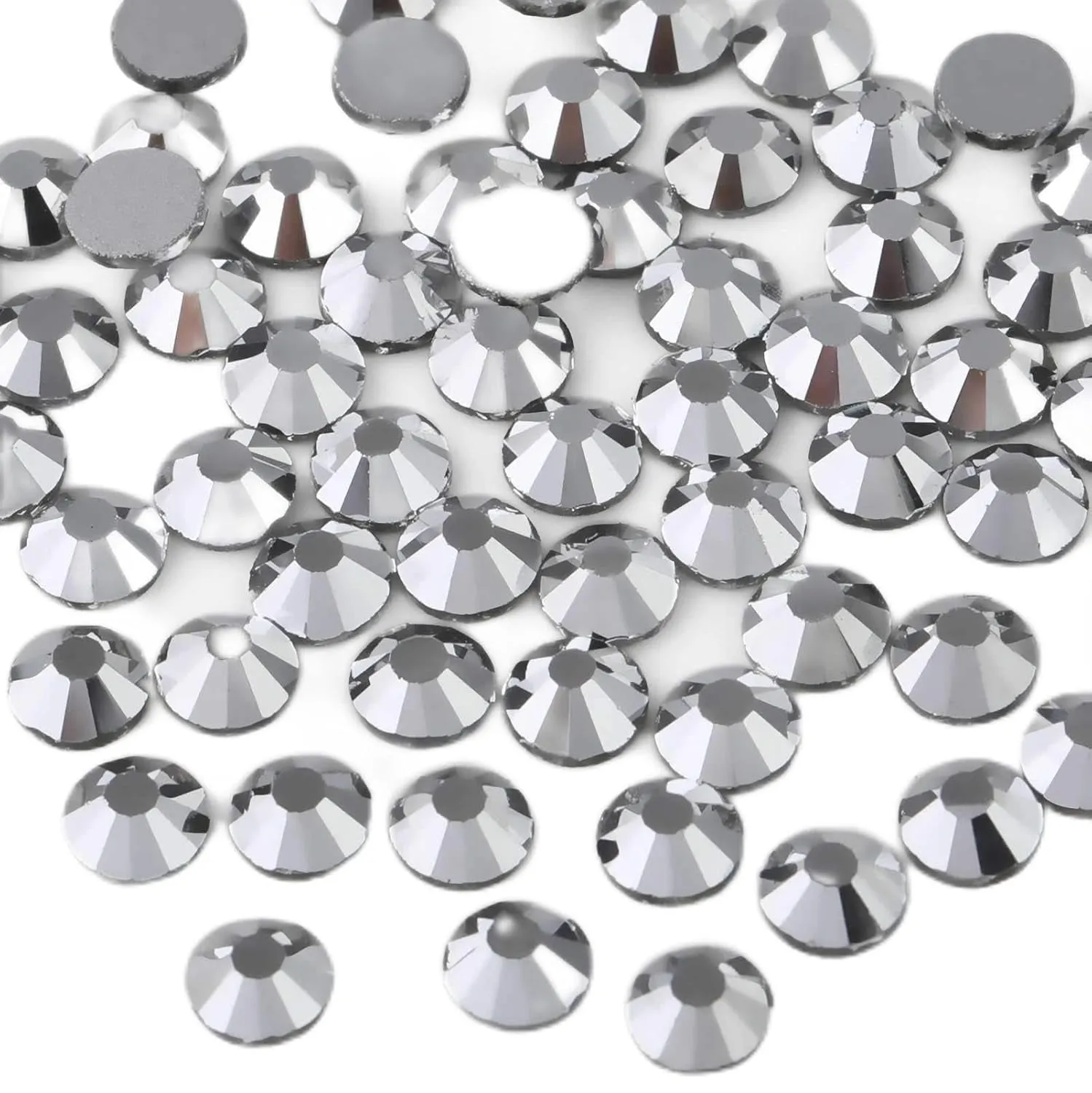 Flat Back Crystal Rhinestones round Gems for Nail Art and Craft Glue Fix, Crystalab (4.6-4.8Mm) Ss20/1440Pcs