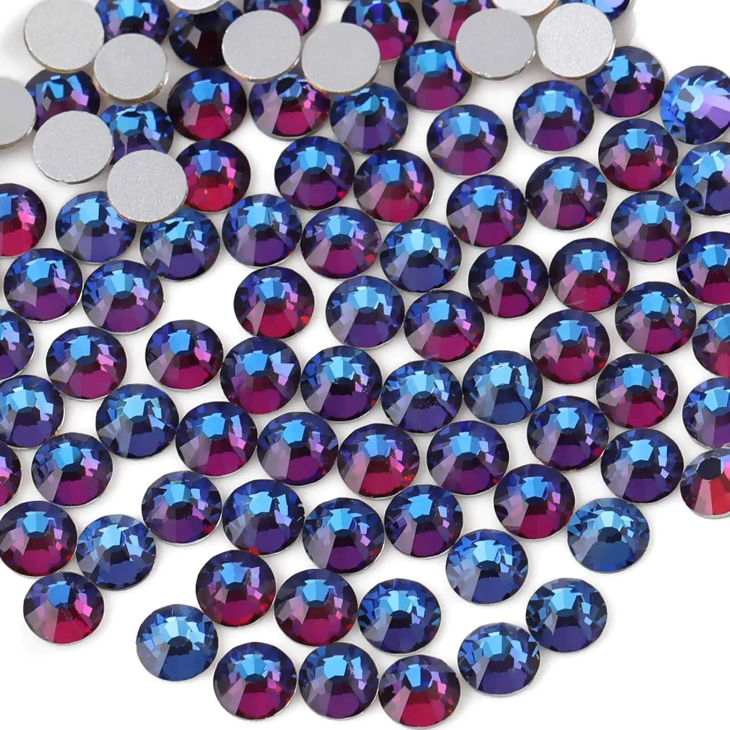 Flat Back Crystal Rhinestones round Gems for Nail Art and Craft Glue Fix, Crystalab (4.6-4.8Mm) Ss20/1440Pcs