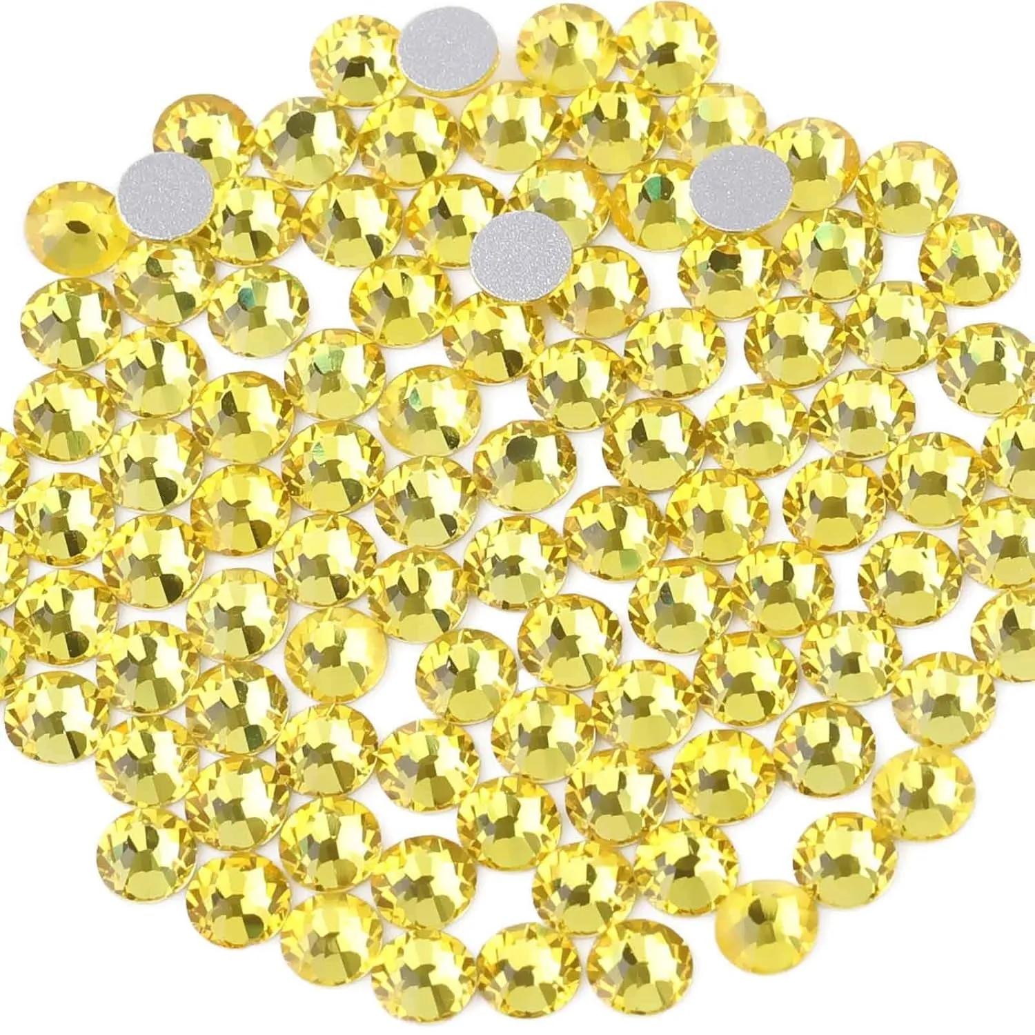 Flat Back Crystal Rhinestones round Gems for Nail Art and Craft Glue Fix, Crystalab (4.6-4.8Mm) Ss20/1440Pcs
