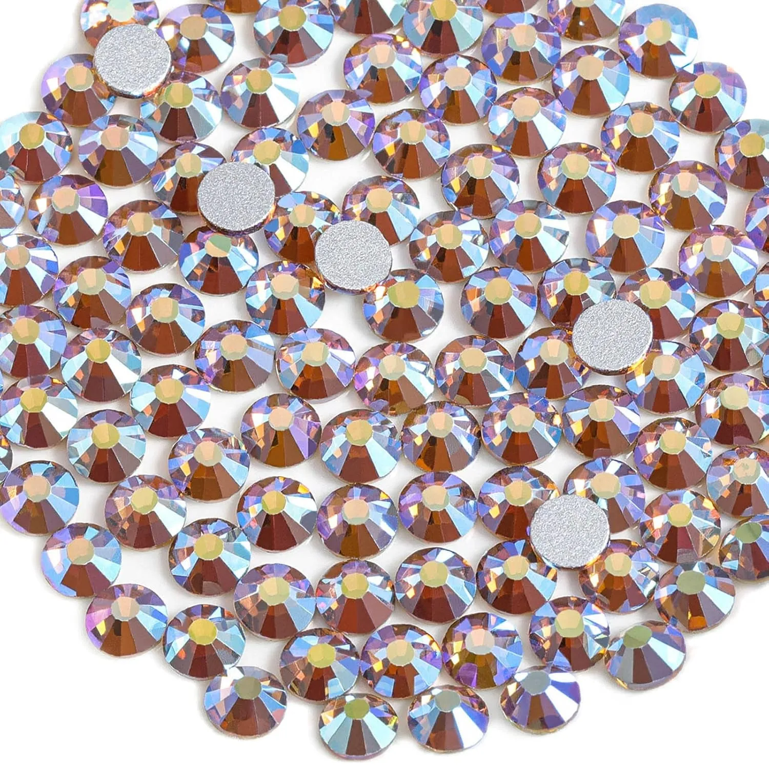 Flat Back Crystal Rhinestones round Gems for Nail Art and Craft Glue Fix, Crystalab (4.6-4.8Mm) Ss20/1440Pcs