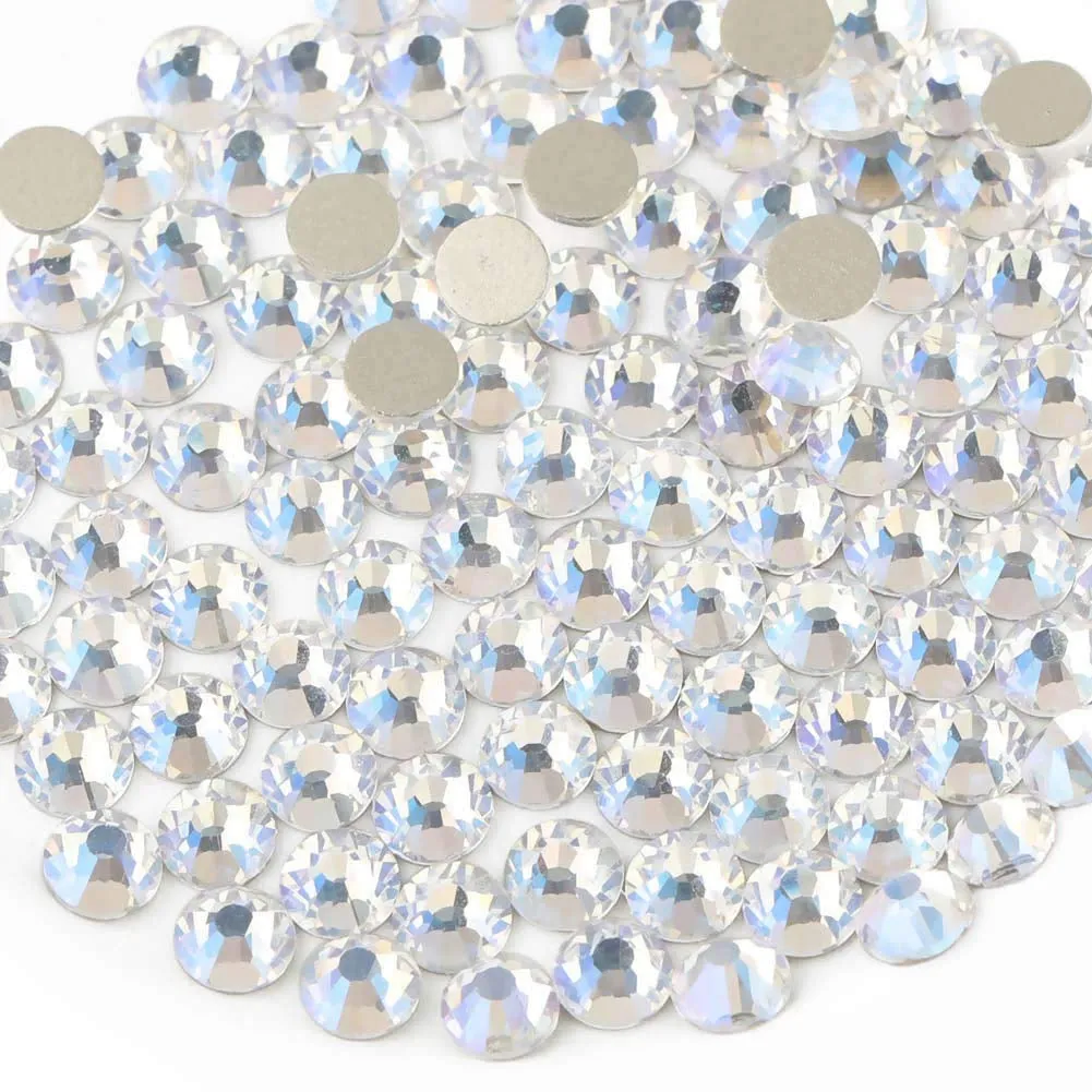 Flat Back Crystal Rhinestones round Gems for Nail Art and Craft Glue Fix, Crystalab (4.6-4.8Mm) Ss20/1440Pcs