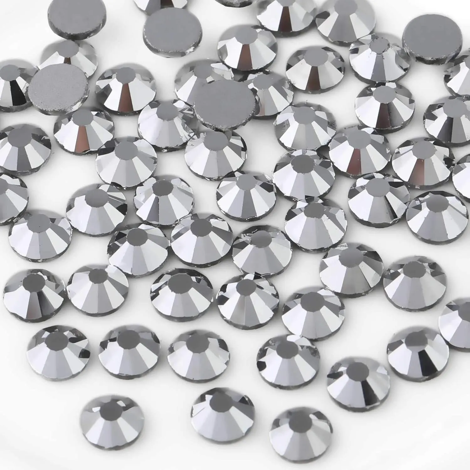Flat Back Crystal Rhinestones round Gems for Nail Art and Craft Glue Fix, Crystalab (4.6-4.8Mm) Ss20/1440Pcs