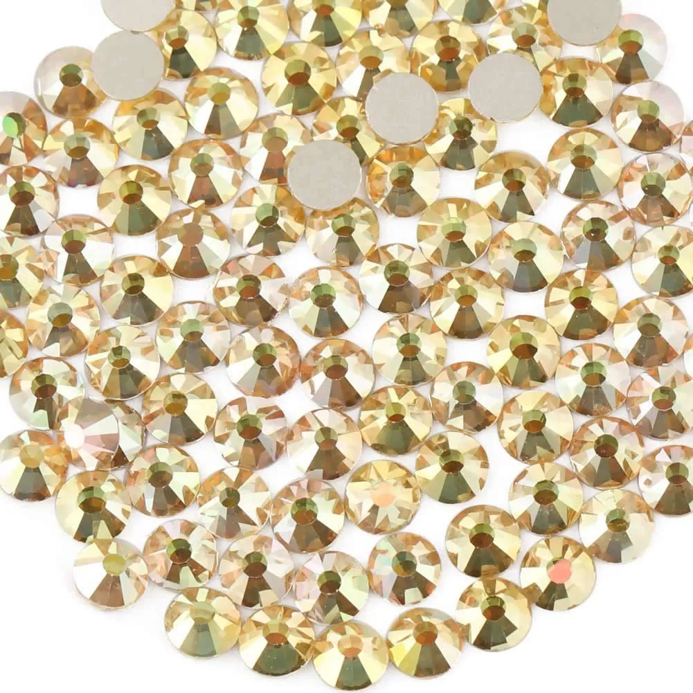 Flat Back Crystal Rhinestones round Gems for Nail Art and Craft Glue Fix, Crystalab (4.6-4.8Mm) Ss20/1440Pcs