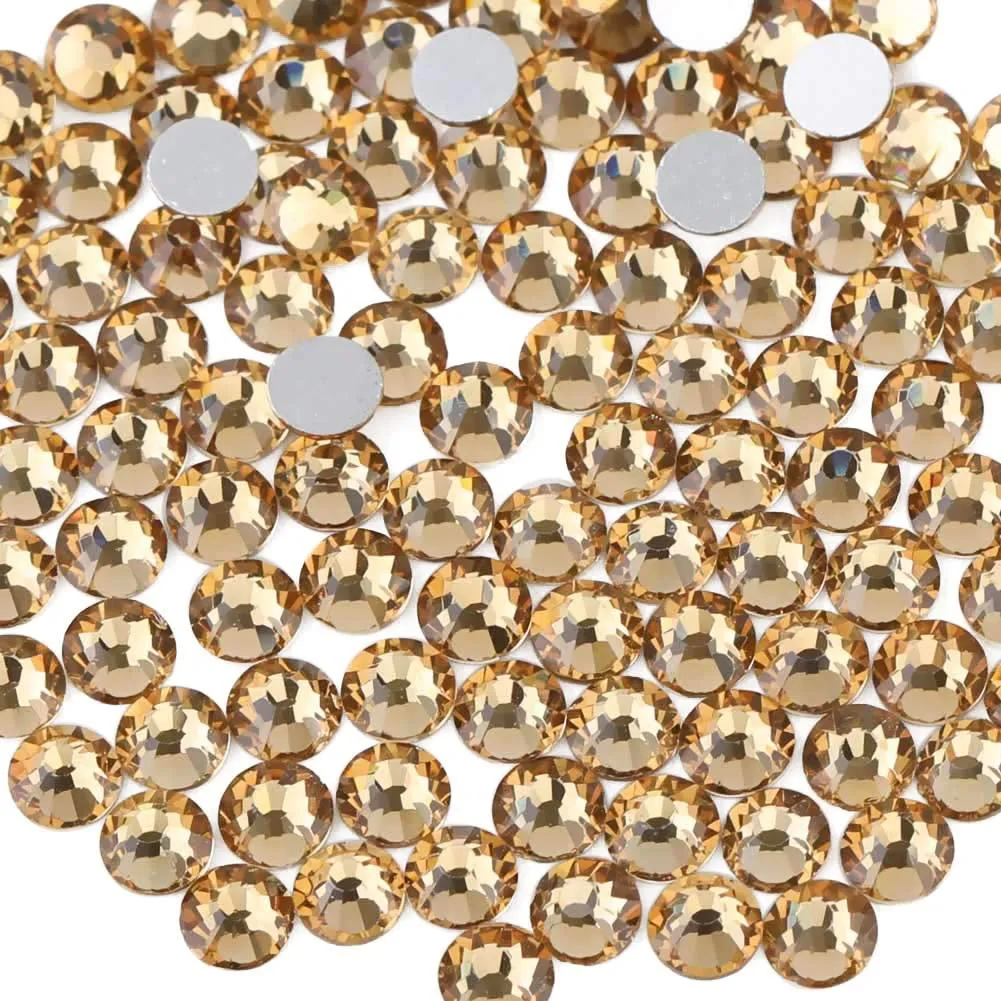 Flat Back Crystal Rhinestones round Gems for Nail Art and Craft Glue Fix, Crystalab (4.6-4.8Mm) Ss20/1440Pcs