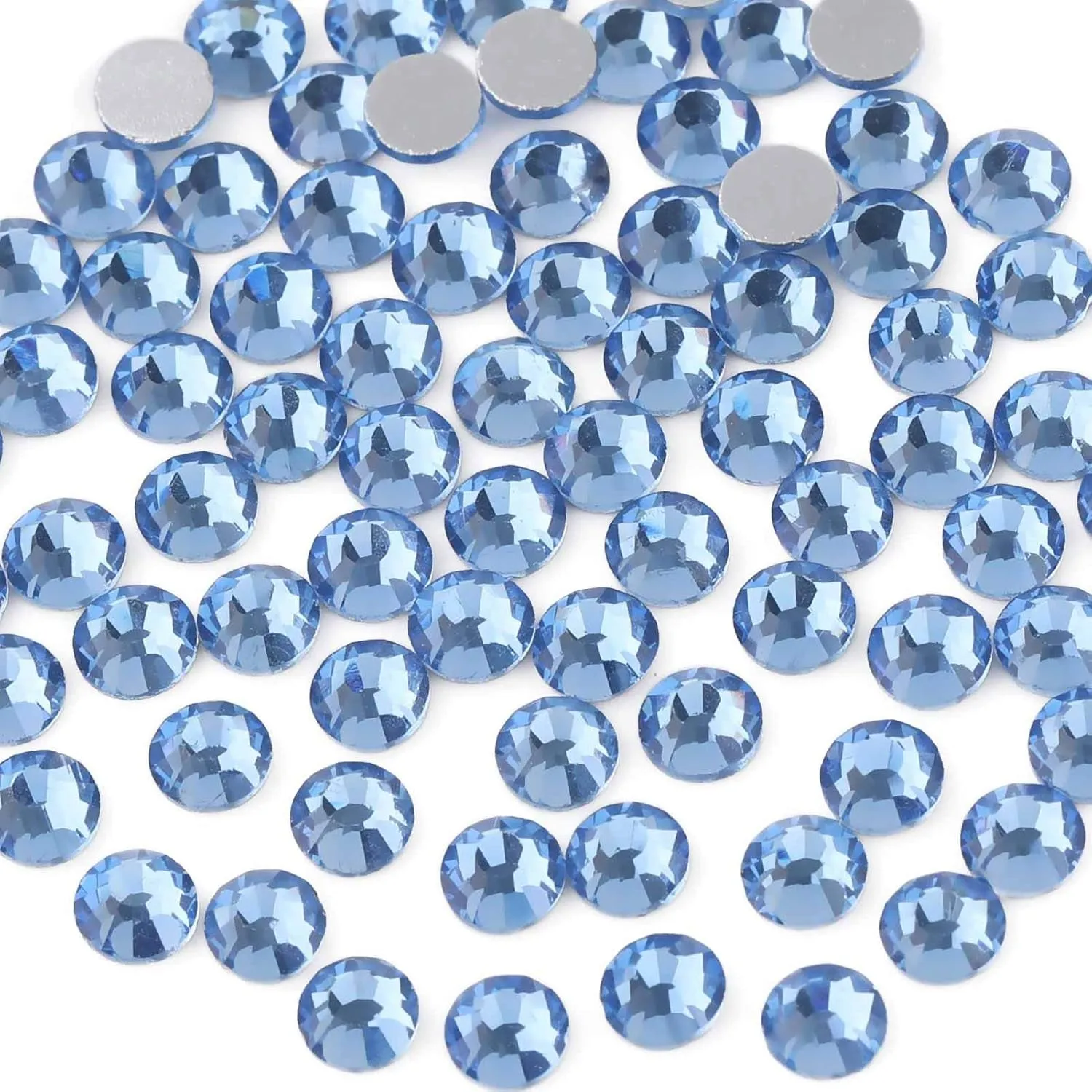 Flat Back Crystal Rhinestones round Gems for Nail Art and Craft Glue Fix, Crystalab (4.6-4.8Mm) Ss20/1440Pcs