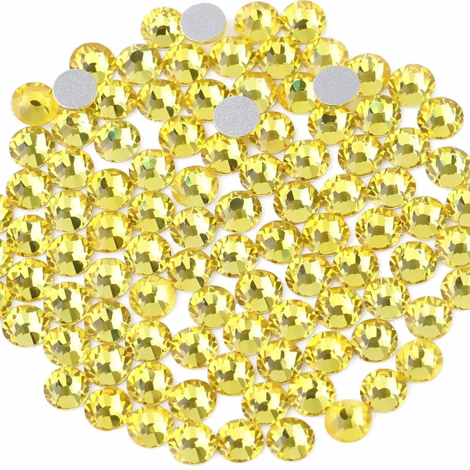 Flat Back Crystal Rhinestones round Gems for Nail Art and Craft Glue Fix, Crystalab (4.6-4.8Mm) Ss20/1440Pcs