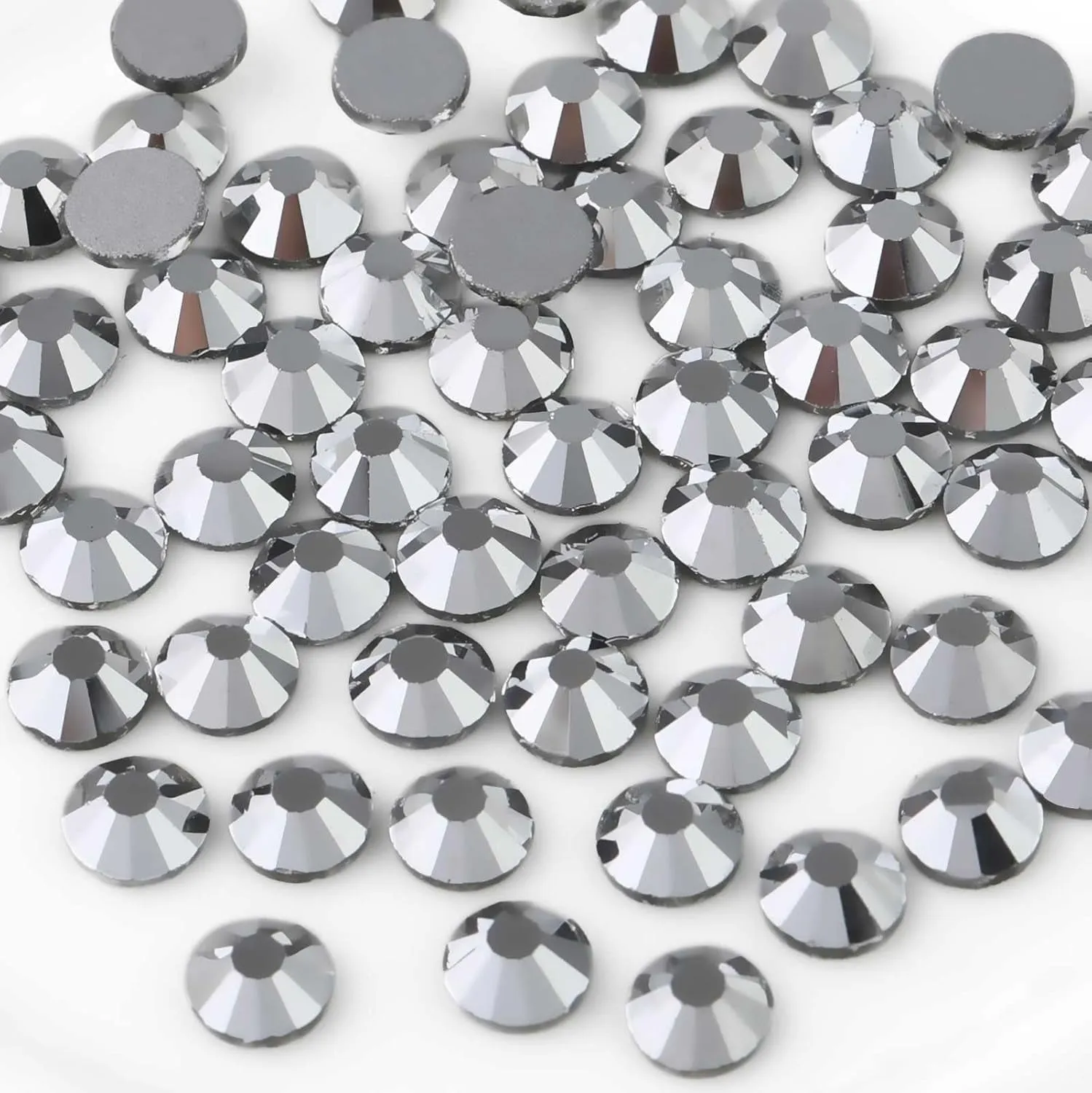 Flat Back Crystal Rhinestones round Gems for Nail Art and Craft Glue Fix, Crystalab (4.6-4.8Mm) Ss20/1440Pcs