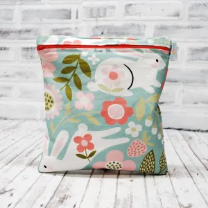 Folk Floral Bunny Personalized Reusable Bag