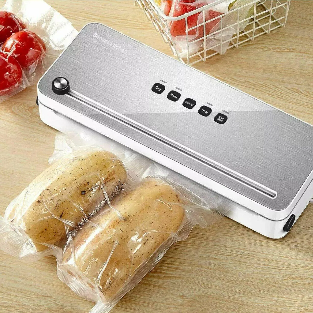 Food Vacuum Sealed Bags 2/10 Rolls PE&PA Clear