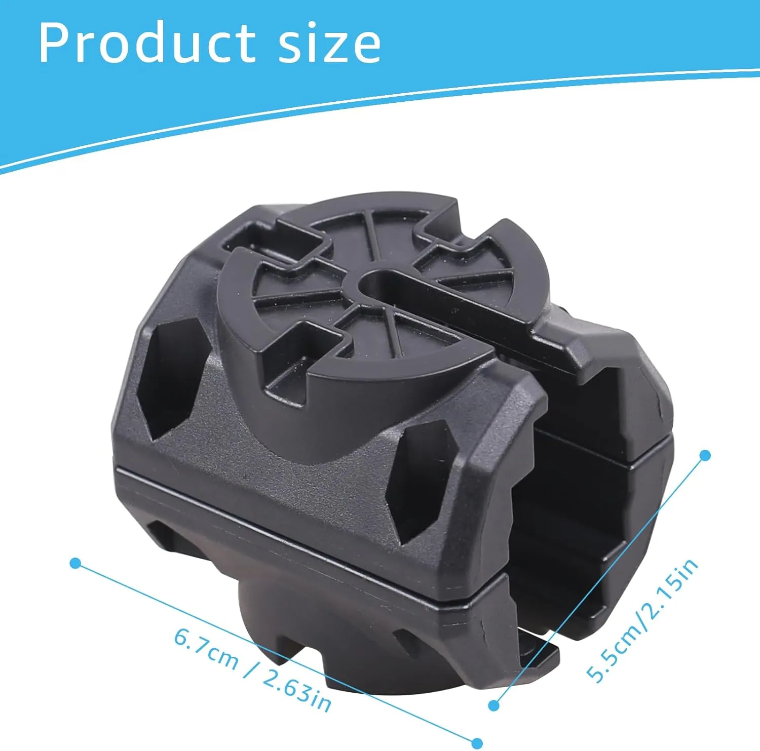 for Mighty Mount Duo Rail Adapter, Compatible with Hobie H-Rail Kayak Fishing Accessories (Black)