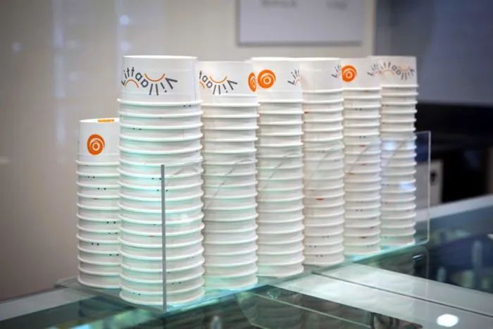 Freestyle Ice Cream Cups, Gelato Cup Holders Made of Plexiglass