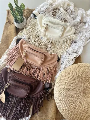Fringe belt bags