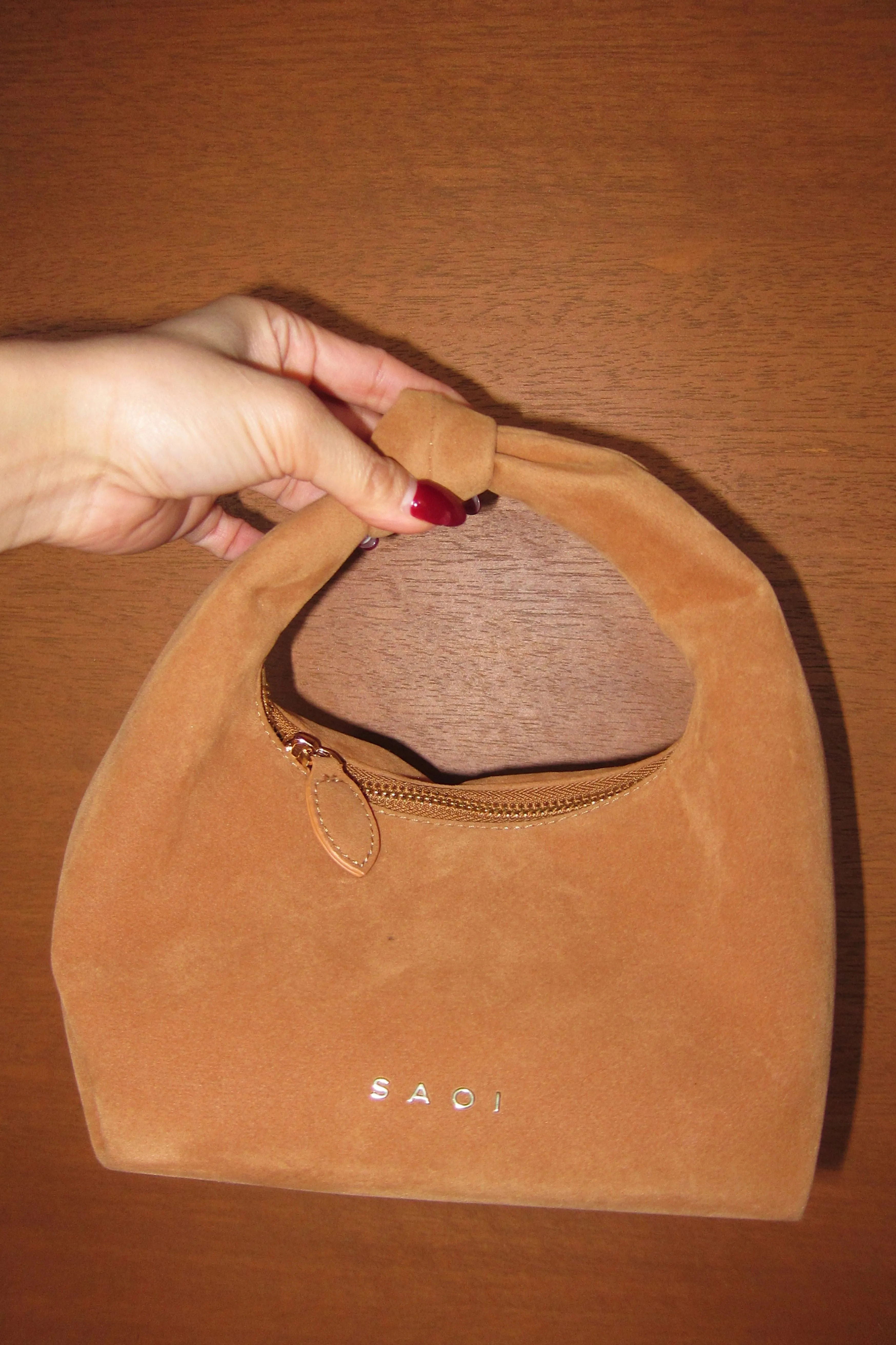 Gaia Bag in Saddle Suede