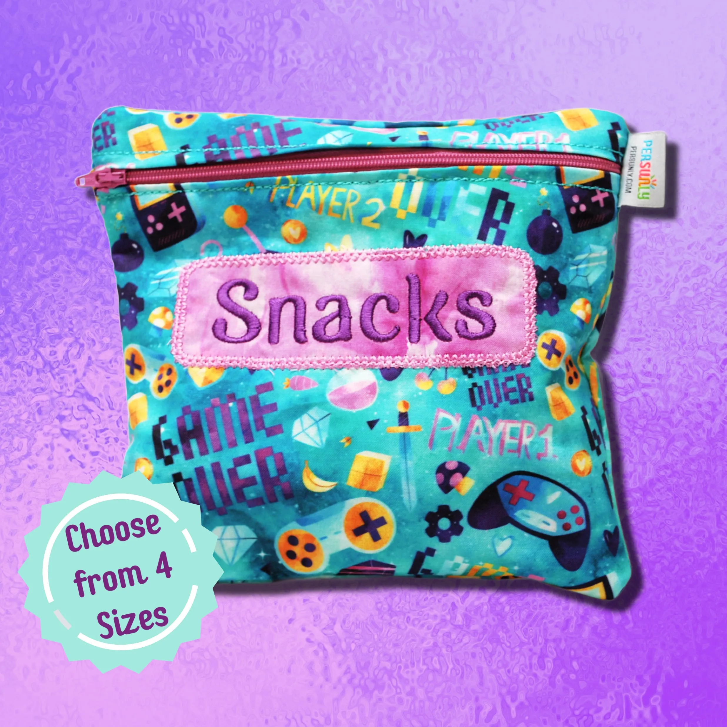 Gamer Girl Personalized Reusable Food Bag