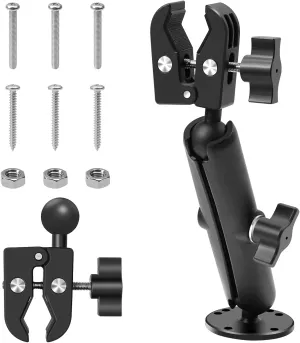 ‌GEVINFA Trolling Motor Stabilizer Mount, Quick-Release Base Replacement with Round Base & Clamp Ball Base, Anti-Vibration Stabilizer for RAM Mount/Minn Kota Terrova/Ulterra/Riptide/PowerDrive‌